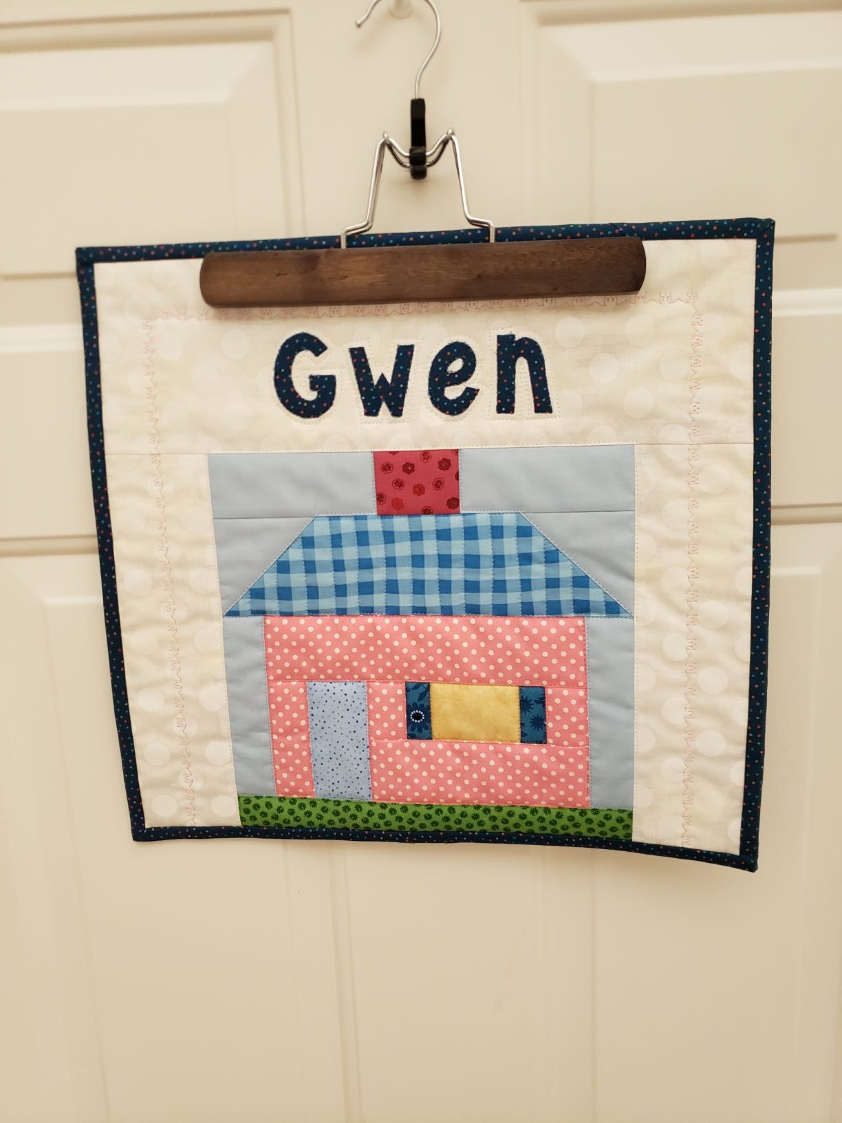 Mini name quilt door hanger Waco Quilts
